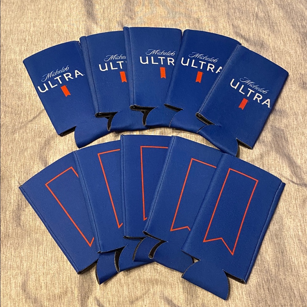 10 Pieces- Michelob Ultra Slim Can Coozie Koozie Brand Beer Breweriana Merch